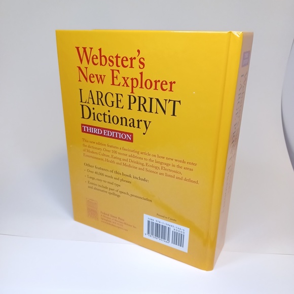 Webster's New Explorer Large Print Dictionary. Third Edition - Picture 3 of 9